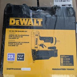 BRAND NEW DeWalt High Power Nailer Nail Gun Air Gun 23 Gauge Floor Nailer 23 Ga Pin Kit