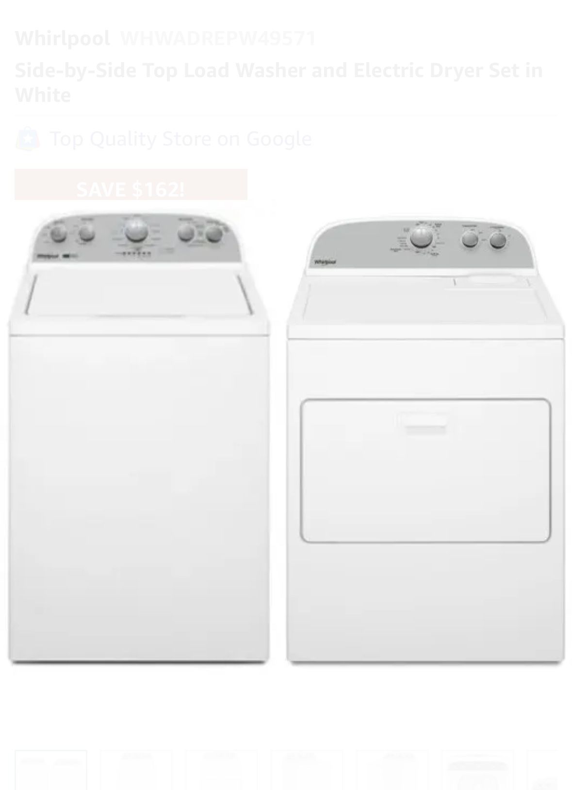 Whirlpool Washer and Dryer