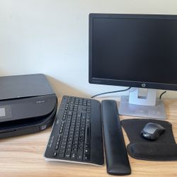 Computer Monitor + Printer 