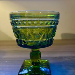 Vintage Green Goblets | Indiana Glass | Colony Champagne Glass | Sherbet Glass