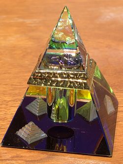 Crystal Pyramid Perfume Bottle