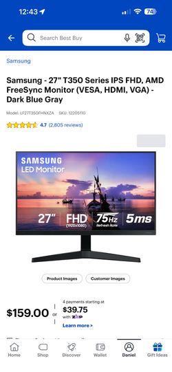 Samsung Monitor 27 inch