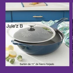 Sartén De 11” De Hierro Forjado Nuevo En Su Caja 