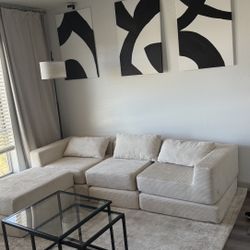 Beige Boneless Couch