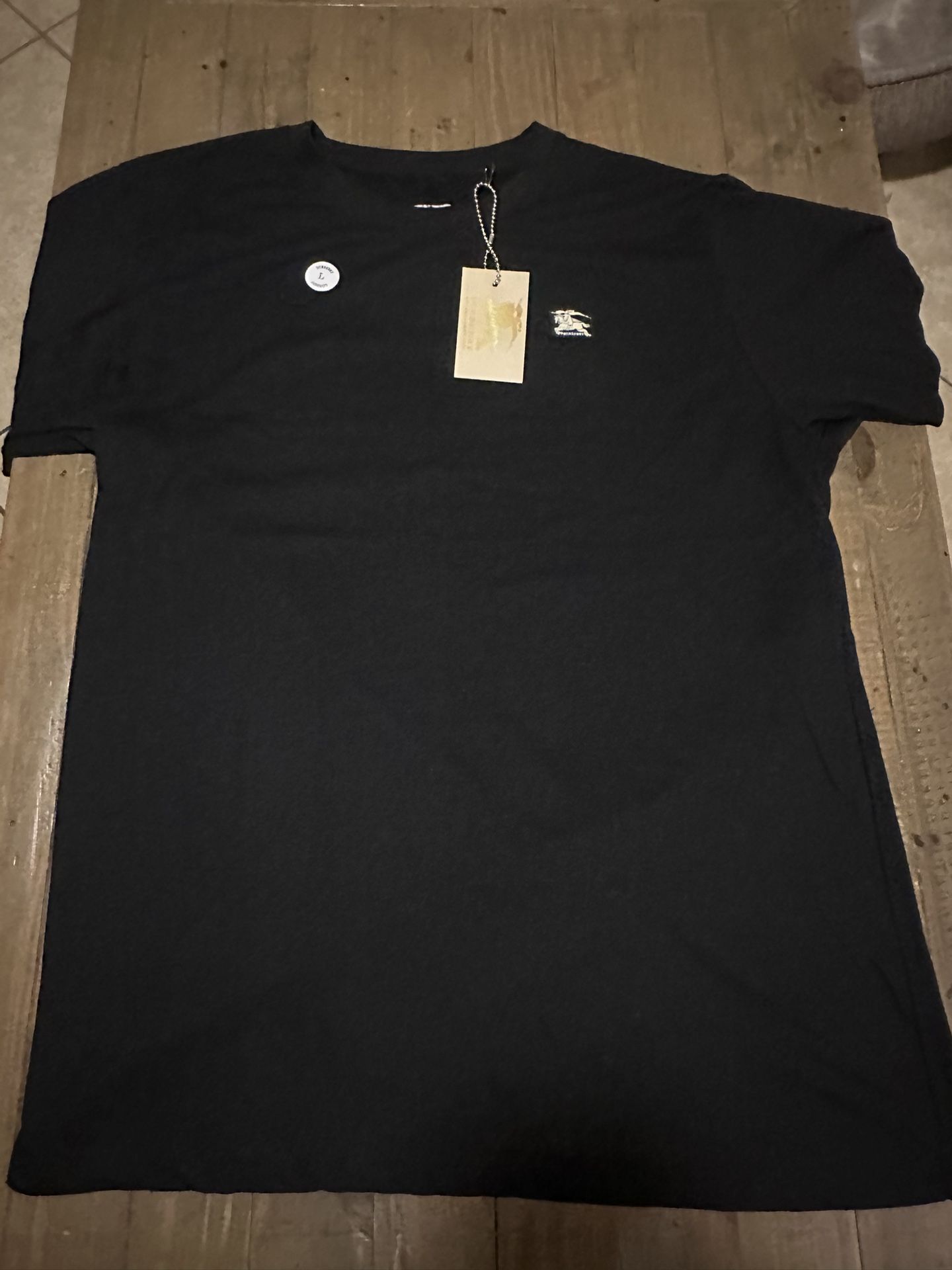 Dark Blue Burberry Shirt With Tag And Bag  Size L