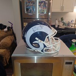 N f l authentic football helmet from the los angeles rams
