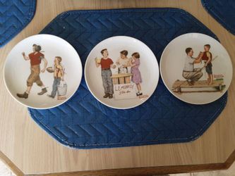 Collectible Decorative Dishes Norman Rockwell 3 plates