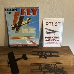 Airplane Wall Decorations For Kids Room Or Pilots Office