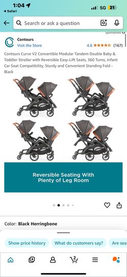 Curve Double Stroller $80