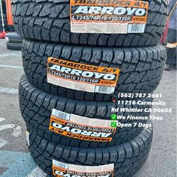 LT245/75R16 Arroyo All Terrain Todo Terreno Set of Tires Installed and Balanced Set de Llantas Nuevas Instaladas y Balanceadas