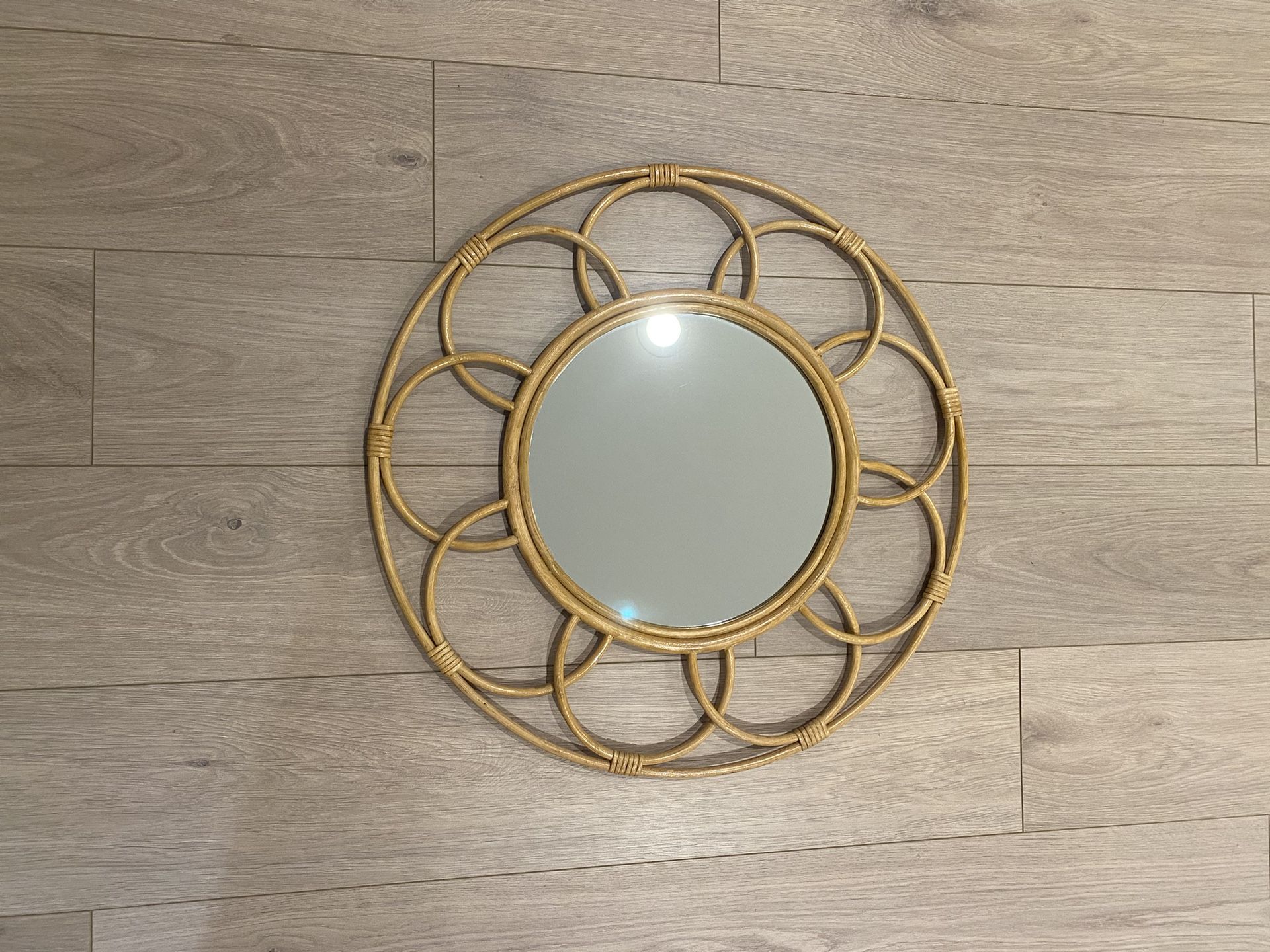 Opalhouse Round Rattan Mirror