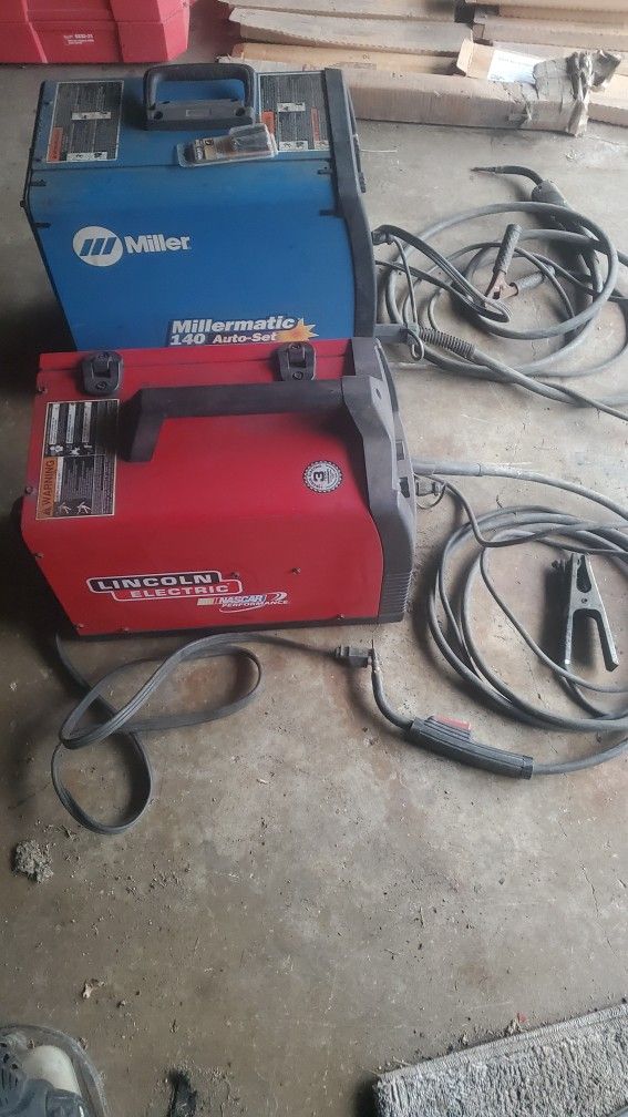 Lincoln And Miller 140 Mig Welders 120volt