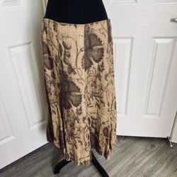 🍂 Vintage Ralph Lauren Linen Skirt Size 8 Petite