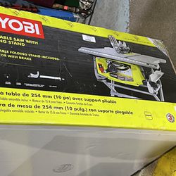 NEW Ryobi table 10” saw with stand pick up only  model RTS12