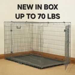 Brand New In Box L'xl  Dog Crate & Tray 36"X25"X23 Foldable Cat Cage Pet Kennel Animal Carrier 