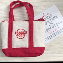 Trader Joe’s’ 2025 Micro Mini Tote 2 In 1 Grocery Bag (red only) Set Of 1
