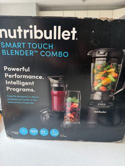 New Nutribullet Smart Touch 1500 W 64 oz Blender Combo Black NBF50520