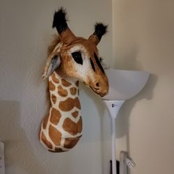 Giraffe Plush Head Mount