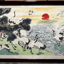 Oriental Wall Art, Framed Artwork 
