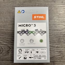 16" Stihl Chainsaw Picco Micro Oilomatic Saw Chain 61PMM355 3/8p .043 55dl
