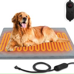 Large Pet Heating Pads for Dogs & Cats Outdoor, 35.4*23.6inches Dog Cat Heating Pad Bed Outdoor Waterprooof, Warming Heated Cat Dog Bed Blanket Outsid