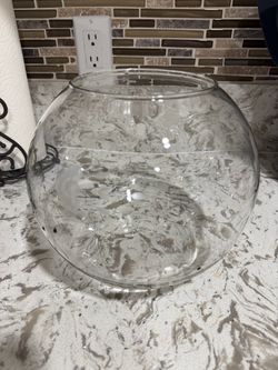 Princess house Clear Glass Round Fish Bowl