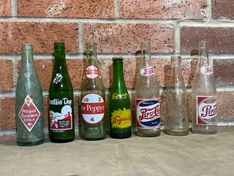 Soda bottle lot vintage antique