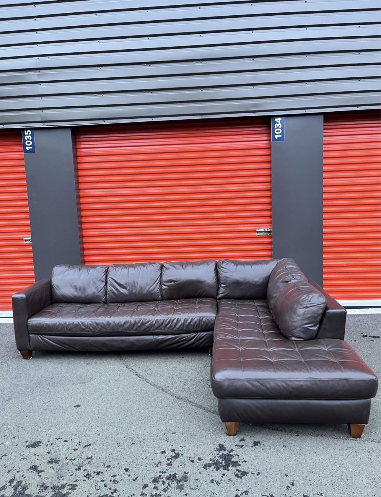 Natuzzi Italian Leather Sectional Couch❗️