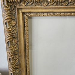 Ornate Antique Style Gold Carved Wood Frame
