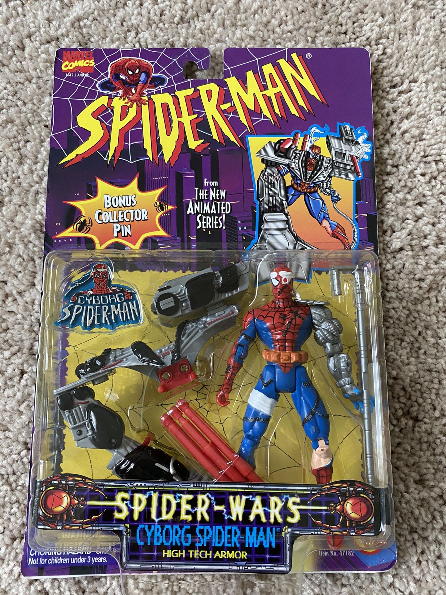Marvel Toybiz 1996 Spider-Wars Animated Spider-Man Cyborg Spider-Man
