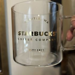 Starbucks Seattle Glass Mugs Set Of 2