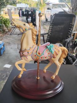 Vintage Porcelain Carousel Horse Figurine