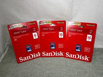 NEW SEALED SanDisk 16GB 8GB SDHC SD Memory Cards Lot Class 4 Standard Secure Digital High Capacity Flash Storage Card Point-and-Shoot Digital Camera V