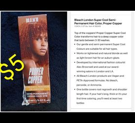Bleach London Super Cool Semi-Permanent Hair Color, Proper Copper