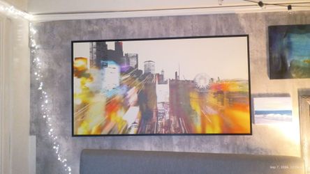 Art - Framed LARGE WIDE Seattle Art Painting Abstract-ish SUPER NICE PIECE  APPX 5' X 3.5' MINT