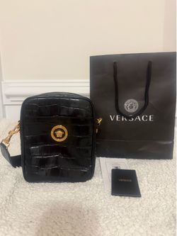 Versace Medusa Croc Leather exotic