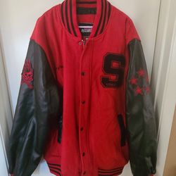 Supreme Society King Of The Crowd Red Jacket Like New Size  3xl