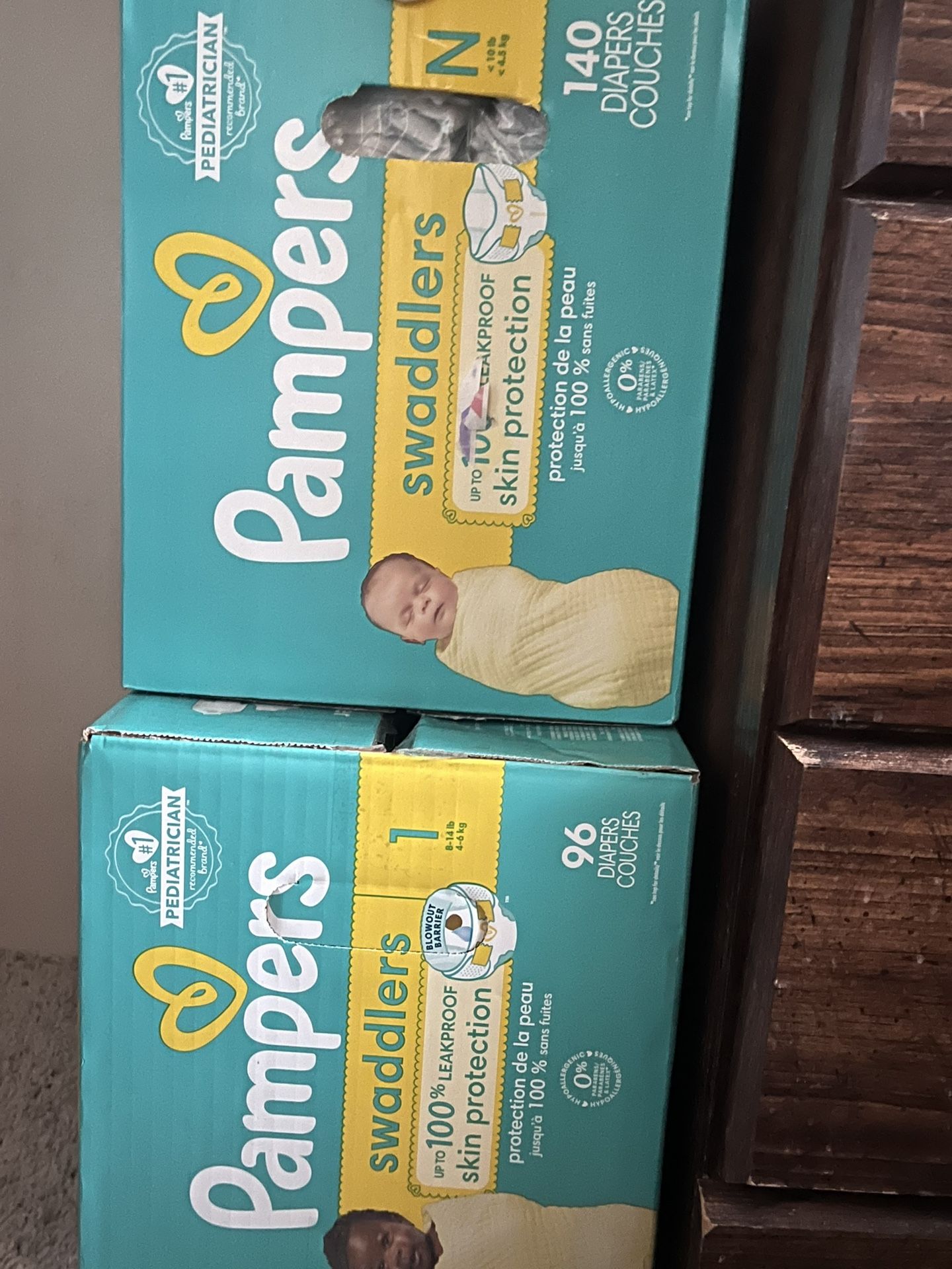 pampers Newborn And Size One/Rascals Size One (Out Of Box)