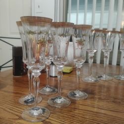Mikasa Holly Gold Flutted Champagne Glass
