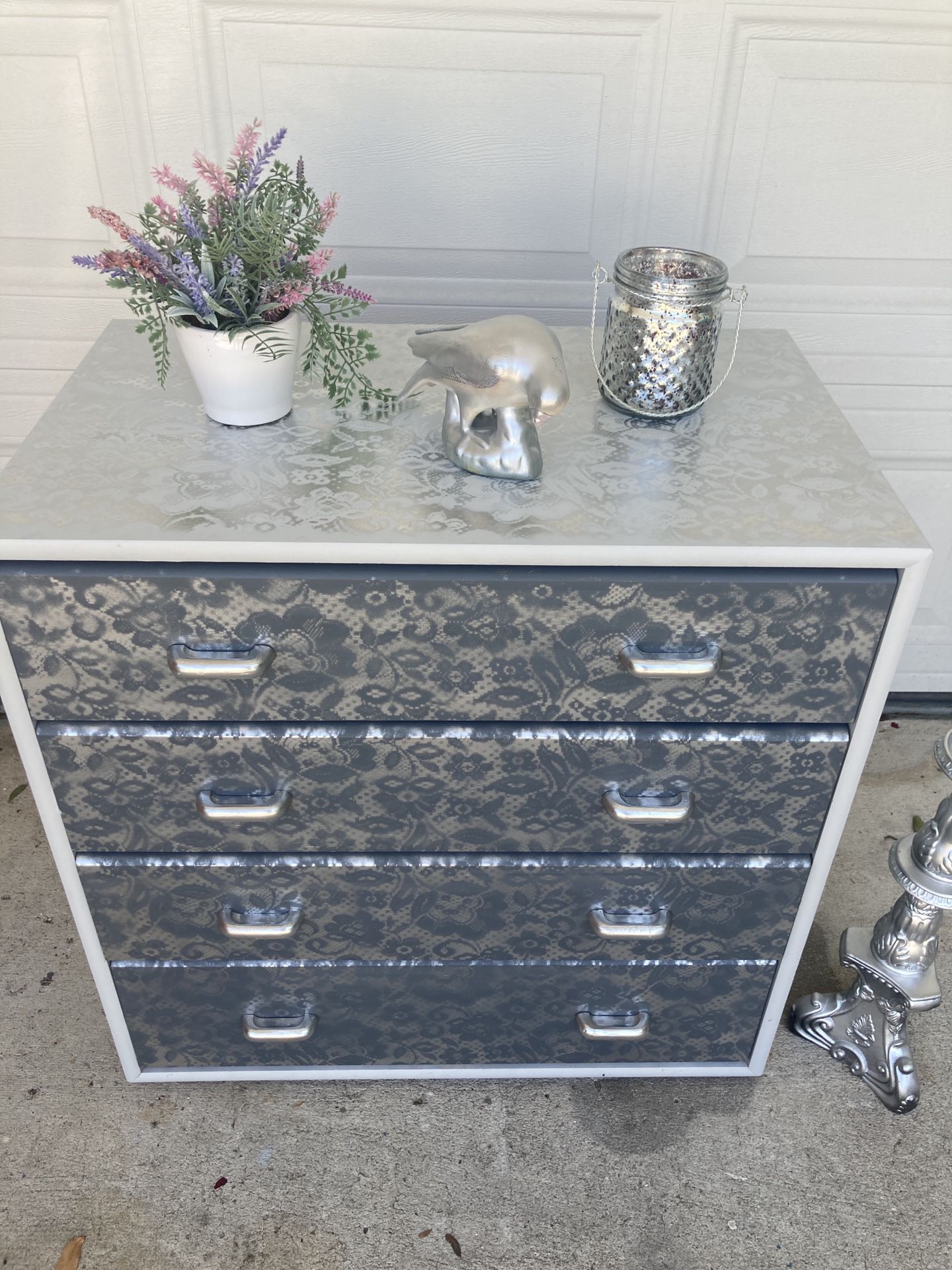 Grey Amd Silver Holographic Cool Dresser 