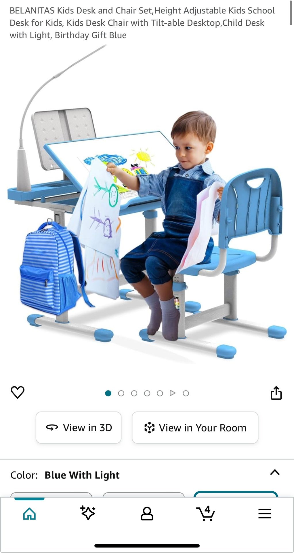 Kids Desk And Chair Set