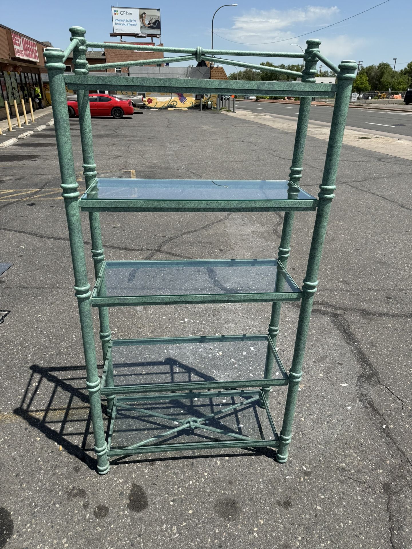 Metal And Glass Stand