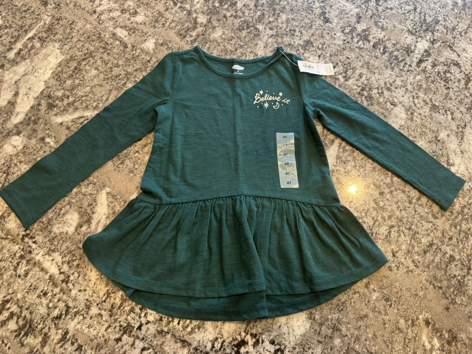 Toddler Girl Christmas Shirt Size 4T
