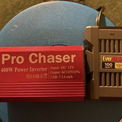 Lot of (2) automobile power inverters