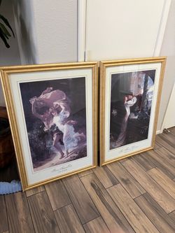 Framed Classical Art Prints Set of 2