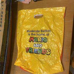 Super Mario Bros Mario & Friends Nintendo Switch Plastic Shopping Bag 14x16”