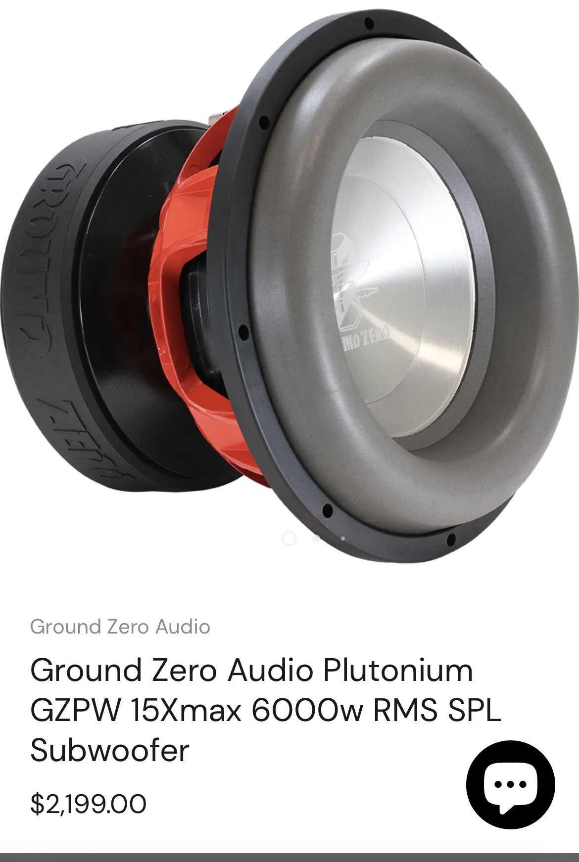Almost New Ground Zero 15” Sub 6000rms