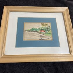 Hawaiian Hut Painting By Tutu.