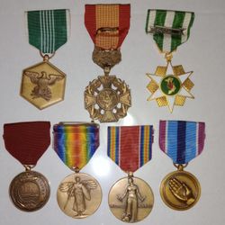 7 Authentic pre 1970s Military Medals