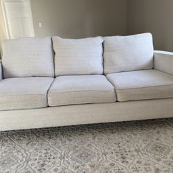Modern Beige 3-Seat Sofa – Clean, Neutral & Comfortable .